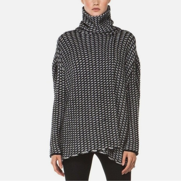 Diane Von Furstenberg Sweaters - Diane Von Furstenberg Black and White Ahiga Wool Sweater